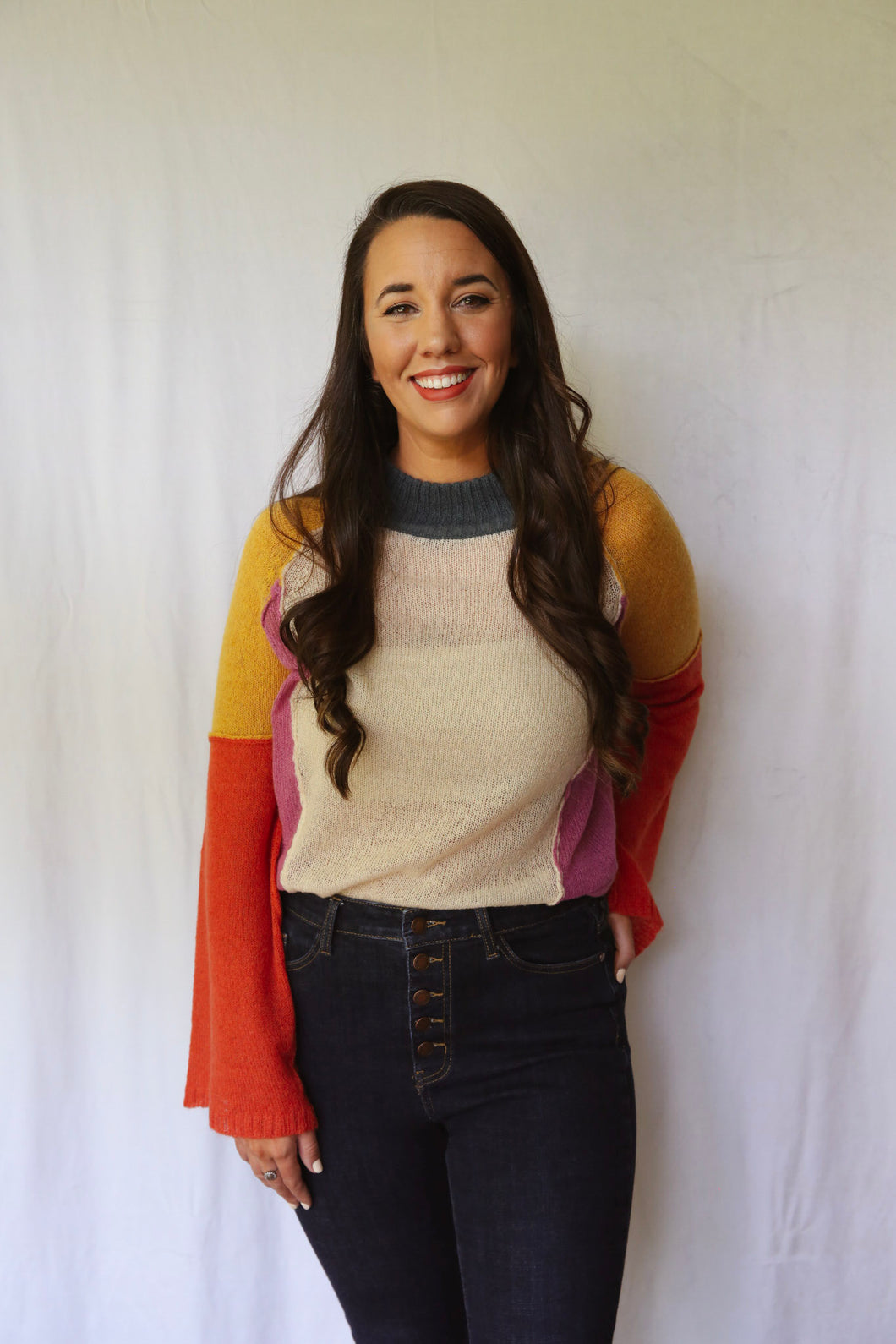 Chip Off The Colorblock Sweater, Multi