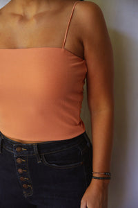 Beauty Guru Crop Tank, Peach