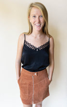 Load image into Gallery viewer, Corduroy I Think That I&#39;m In Love With You Skirt, Rust