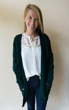 Load image into Gallery viewer, When Cozy Calls Cardigan, Hunter