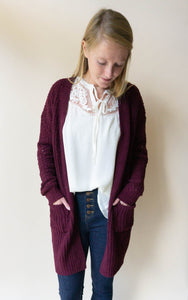 Merlot Rider Cardigan, Wine