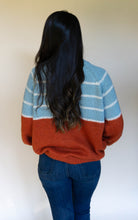 Load image into Gallery viewer, Popular Preset Sweater, Rust/Light Blue