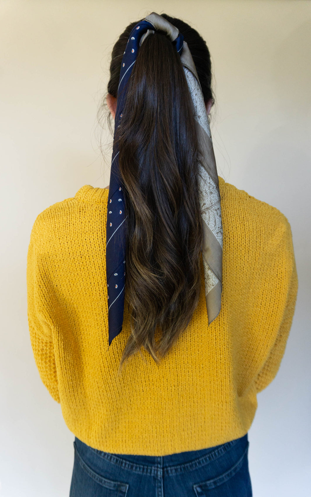 Swiss Army Scarf, Navy/Gray