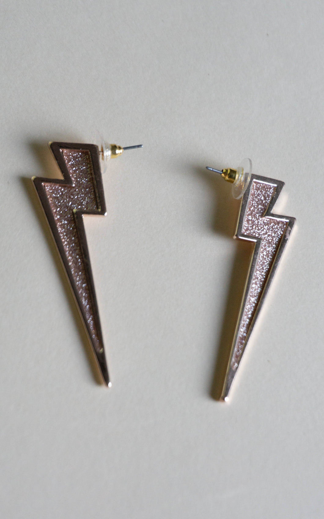 The Girl Who Lived Laughed Loved Earrings, Rose Gold