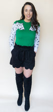 Load image into Gallery viewer, Let It Snow Leopard Sweater, Green