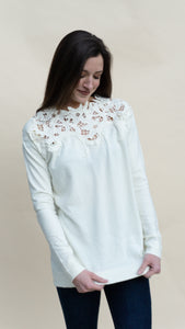 Dawn of Spring Top, Ivory