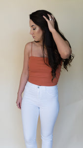 Beauty Guru Crop Tank, Terracotta