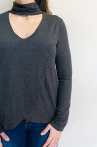 Out Of The Ashes Top, Charcoal