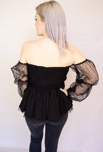 Maiden Name Top, Black