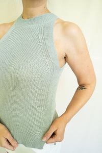 East Coast Tennis Mom Top, Seafoam Gray