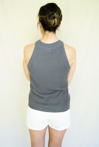 East Coast Tennis Mom Top, Charcoal