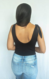 Take The Plunge Bodysuit, Black