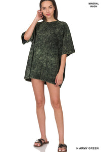 The Billie Tee, Olive Mineral Wash
