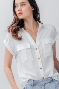 Santa Fe Top, White