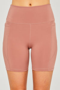 Faux Pro Bike Shorts, Mauve