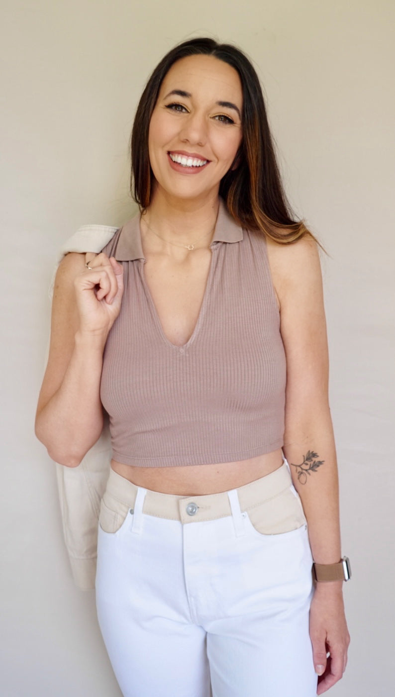 The Ashleigh Top, Tan