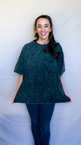 The Billie Tee, Olive Mineral Wash