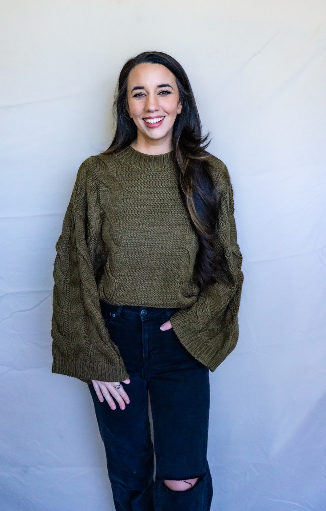 Traveling Sweater, Olive