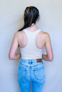 Staple Bodysuit, Beige