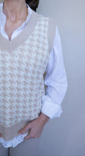Load image into Gallery viewer, Good Boy Sweater Vest, Beige/White